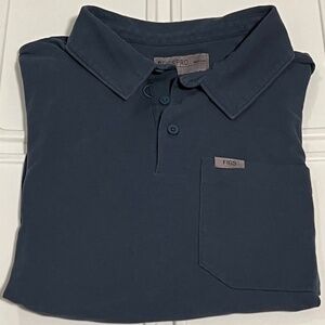 Men's Figs Pro - Dark Harbor Technical Pique - Slim Shortsleeve ScrubPolo™ (Lrg)